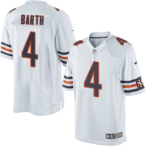 Youth Elite Connor Barth Nike Jersey White Road - #4 NFL Chicago Bears
